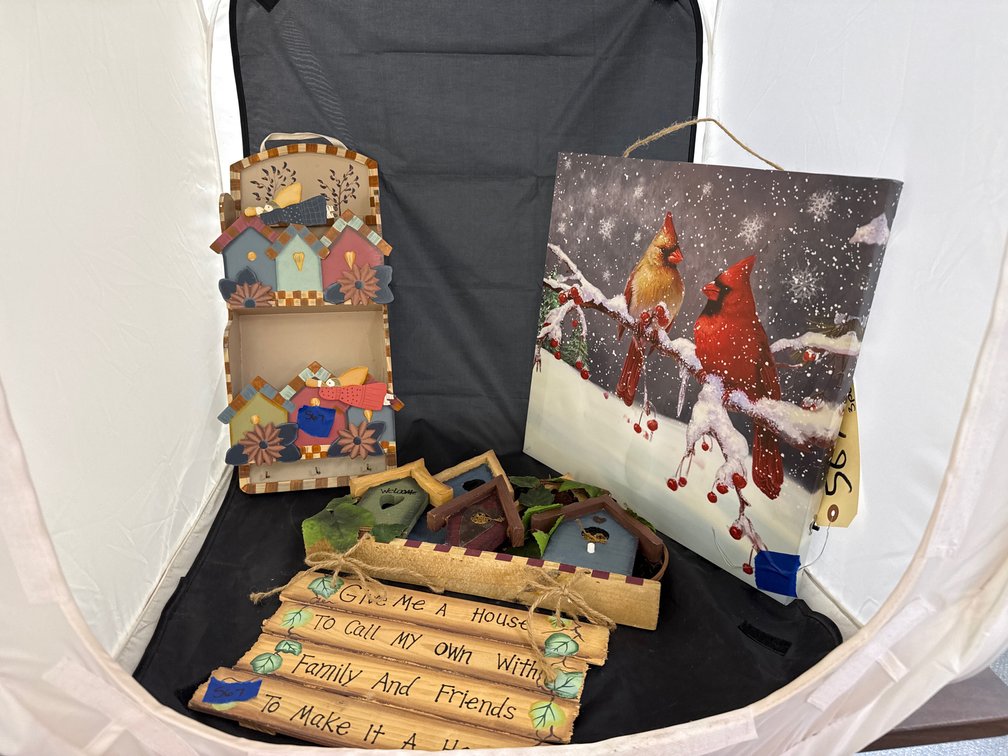 Holiday Canvas - Wood Letter Slot & Wall Decor