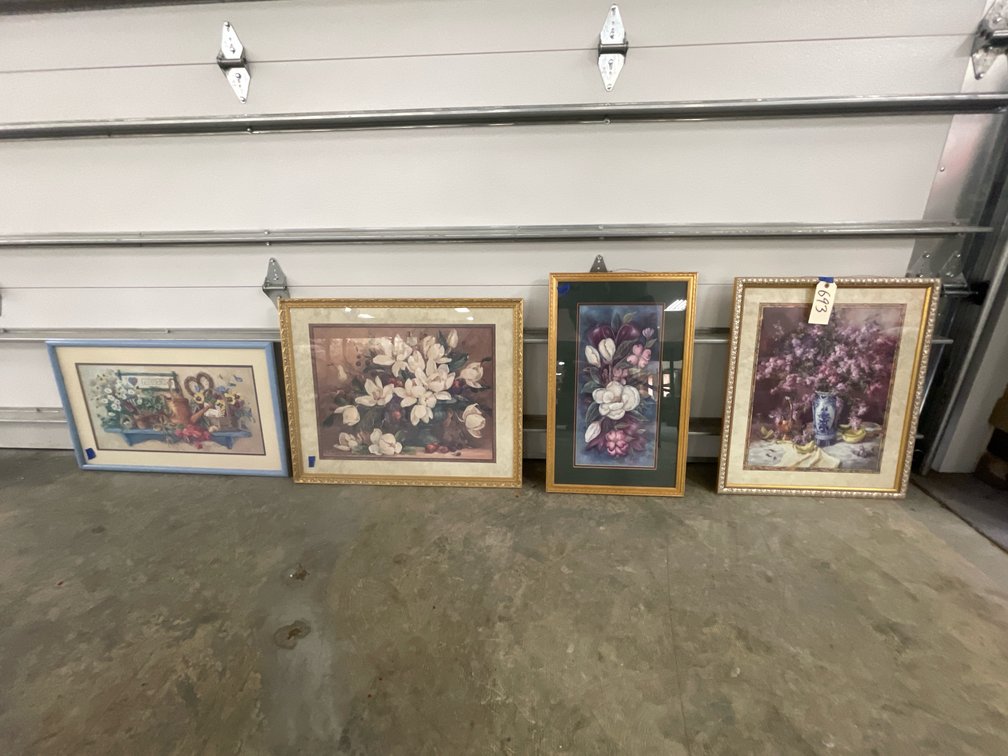 4 Pcs - Assorted Framed Prints 24"x30" & smaller