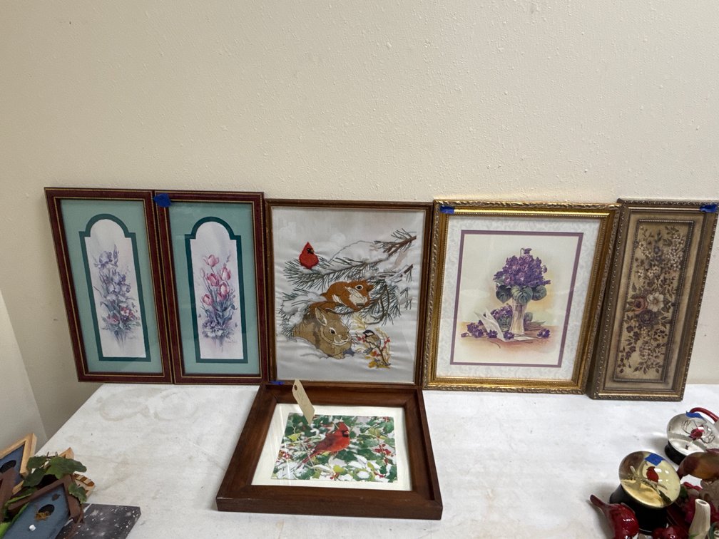 6 Pcs - Assorted Framed Prints & Wall Decor