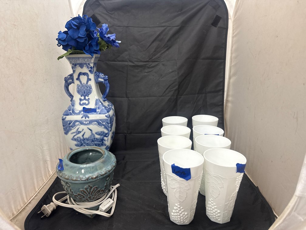 Milk Glass Tumblers - Vase & Wax Melt - no top