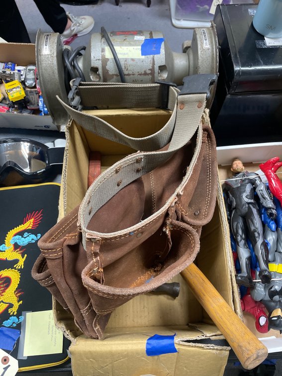 Buffalo Bench Grinder - Leather Tool Belt & Assorted Hand
