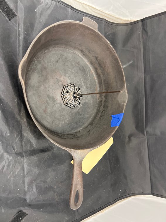 Receipt Spindle & Cast Iron Skillet 11"Dia