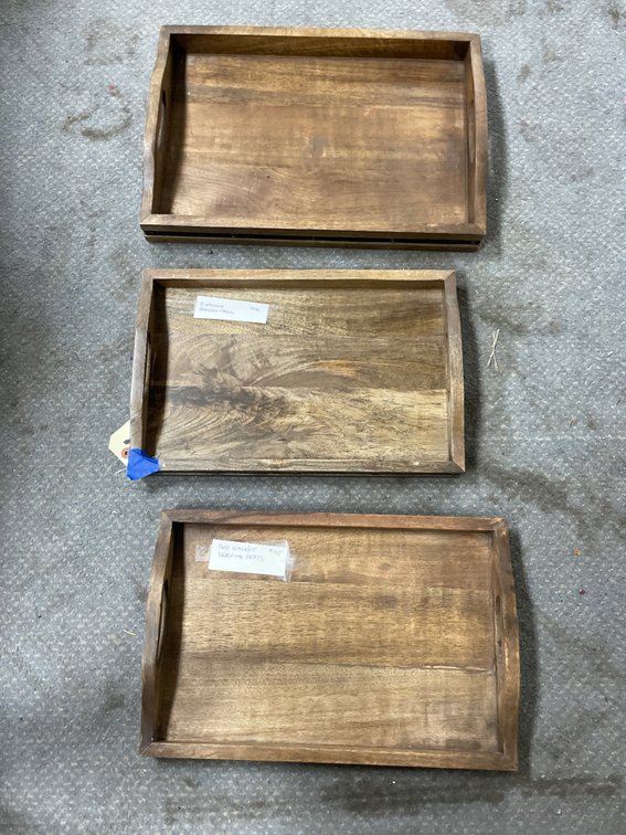 3 Pcs - Walnut Serving Trays