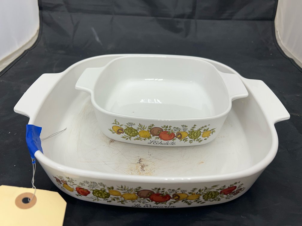 2 Pcs - Corningware Spice of Life Casserole Dishes