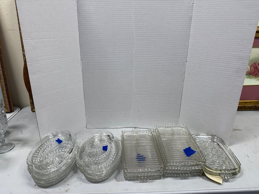 Assorted Glass Party Trays