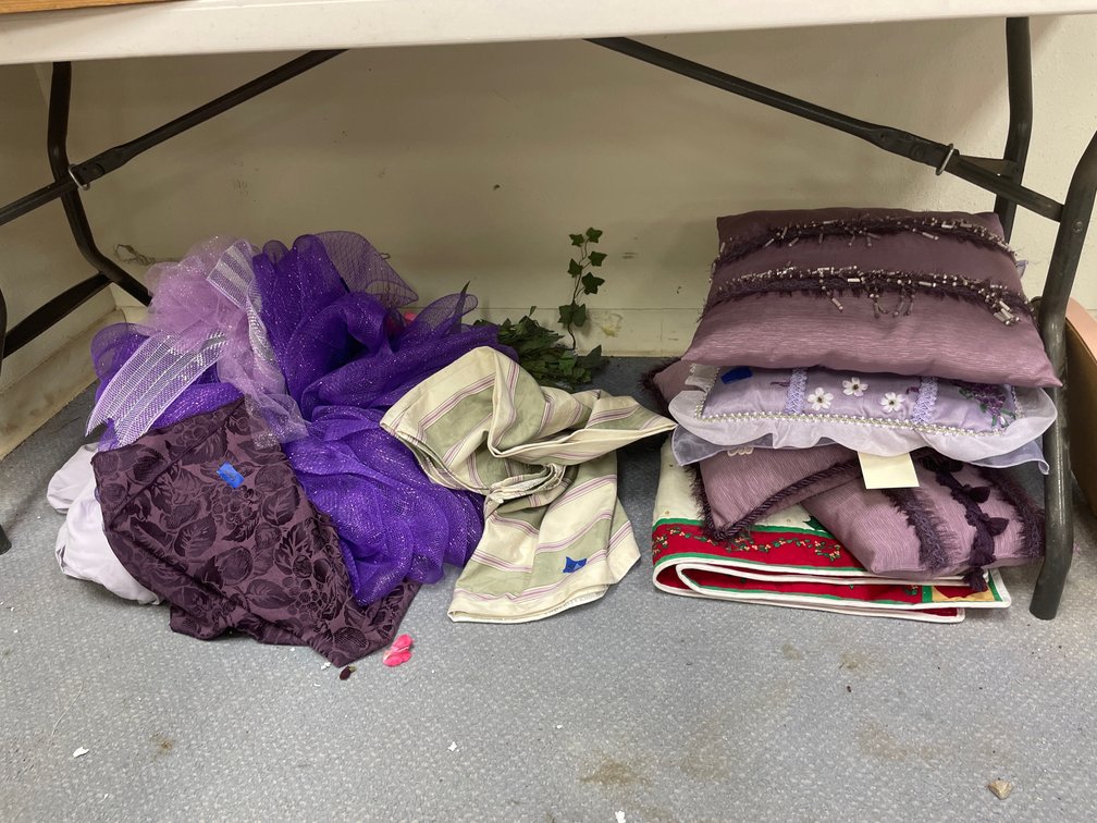 Pile of Throw Pillows - Table Cloths & More