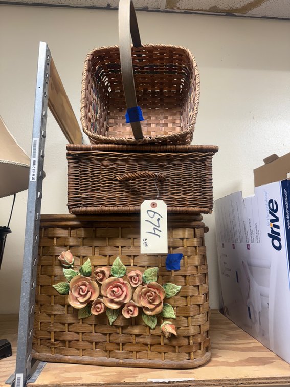 3 - Assorted Wicker Baskets