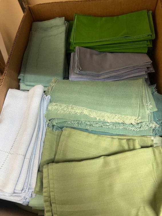 Box of Assorted Cloth Napkins