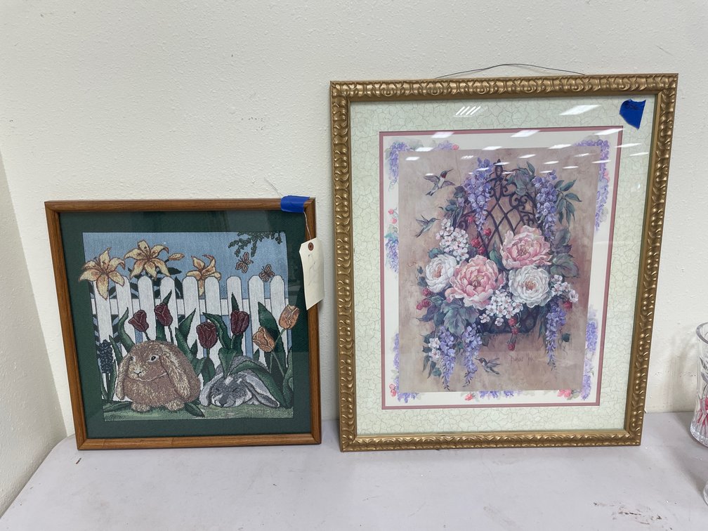 Barbara Mock Print & Framed Needlepoint