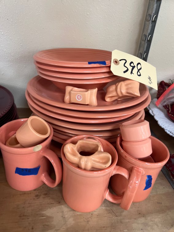 Peach Plates - Bowls - Mugs - Napkin Rings