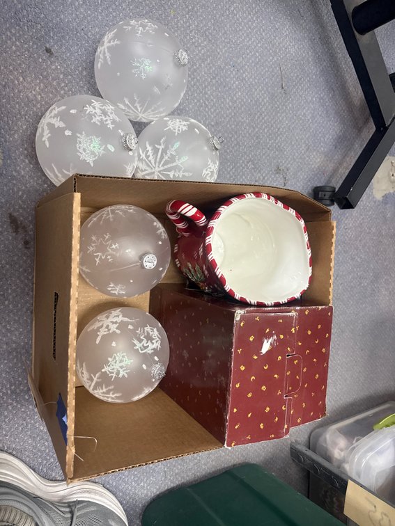 Large Plastic Christmas Ornaments - Holiday Pitcher &