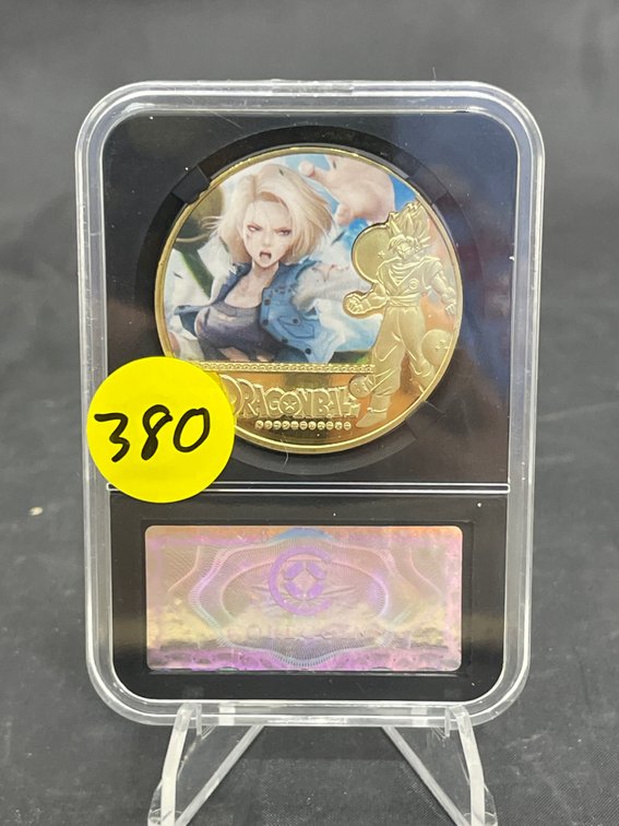 Dragon Ball Coin Featuring Android 18 Holographic Label