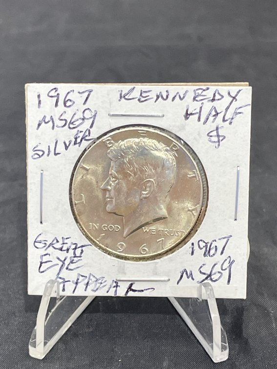 1967 Kennedy Half $ Silver Great Eye Appeal MS-69