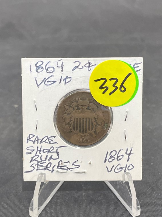 1864 Two Cent Piece “Civil War Era” Rare Short Run Series VG10+