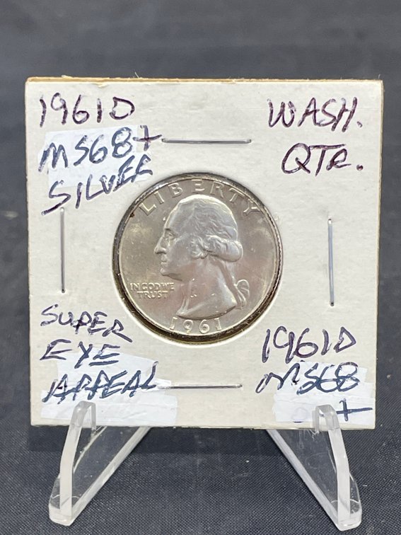 1961 D Washington Quarter Silver Super Eye Appeal MS68+