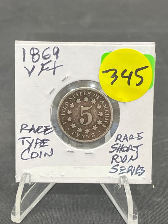 1869 Shield Nickel Rare Short Run Series Type Coin VF++