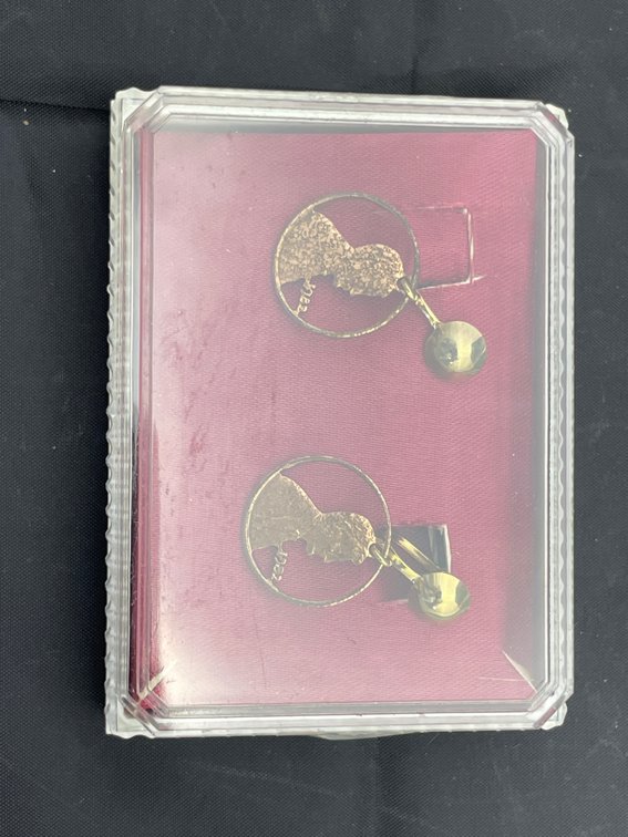 1982 Cutout Coins Earrings Lincoln Memorial Cents