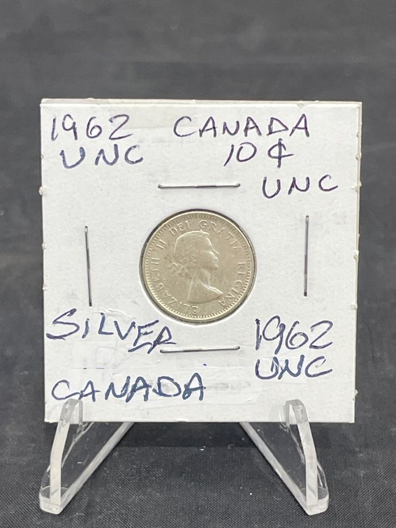 1962 10 Cents Canada Silver-Unc