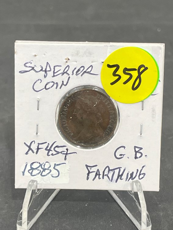 1885 Farthing Great Britain Rarer Date Superior Coin XF45+