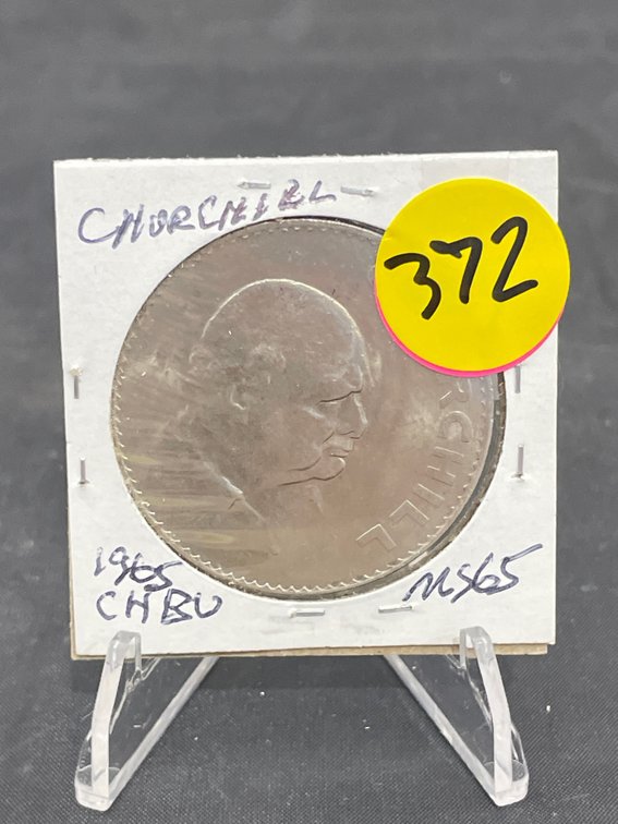1965 Crown Great Britain “Churchill Reverse” Ch. BU MS65