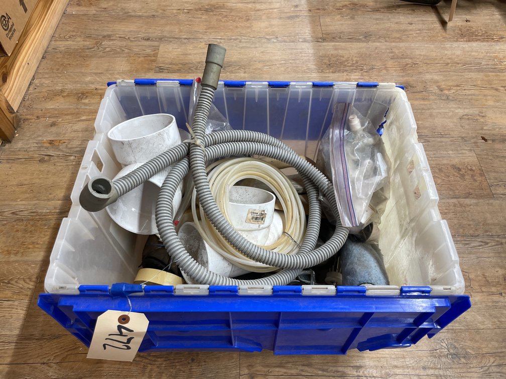 Plumbing PVC T Fittings - Paint Rollers & More in Plastic Bin