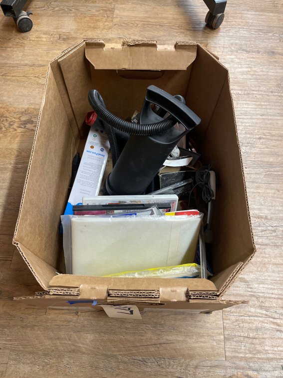 Assorted DVD's - CD's - Manual Air Pump - Multi Tool
