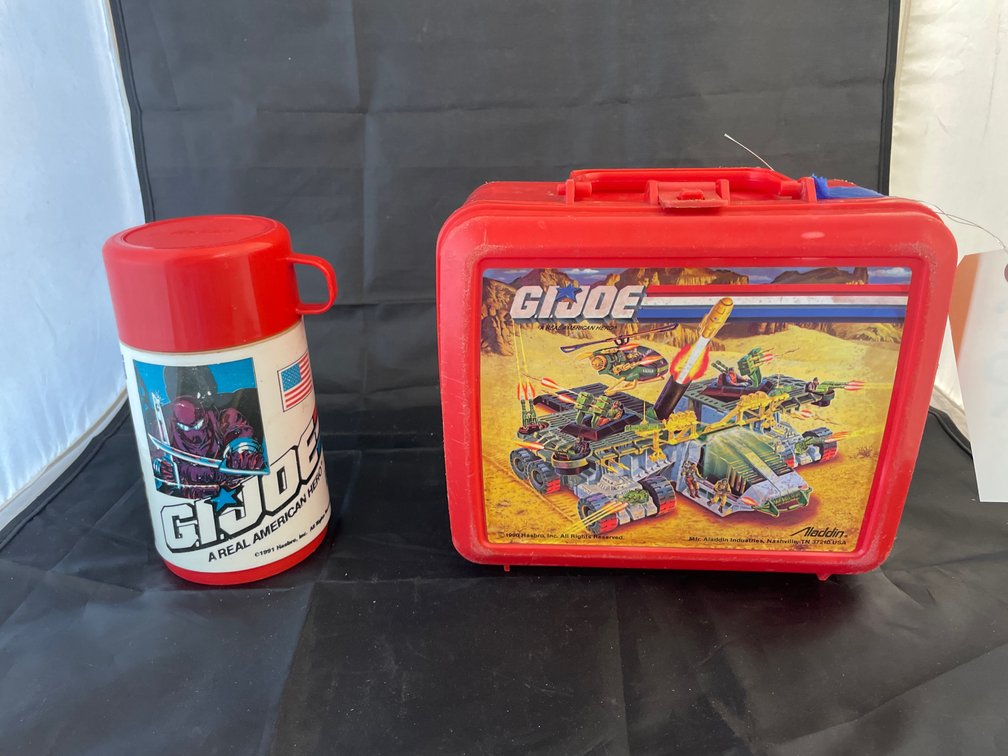 Plastic GI Joe Lunch Box w/Thermos