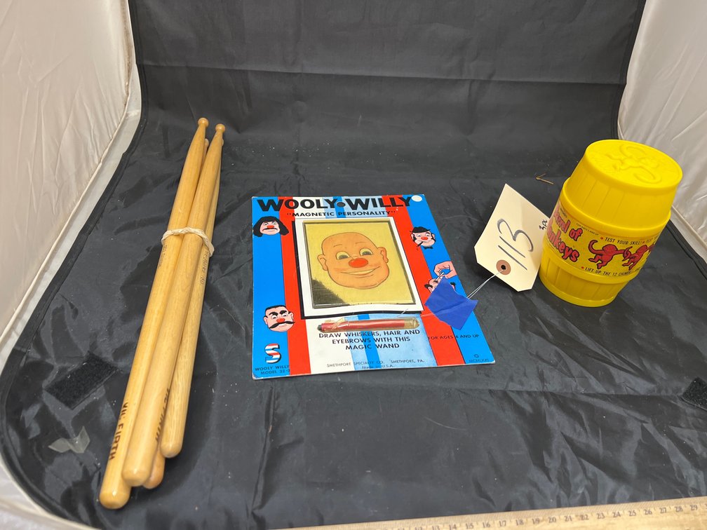 3 Pcs - Drumsticks - Wooly Willie Magnetic Toy - Barrell of