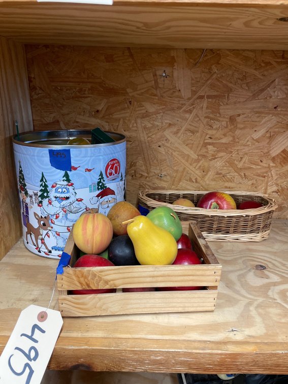 Faux Fruit - Wood Box - Wicker Basket & More