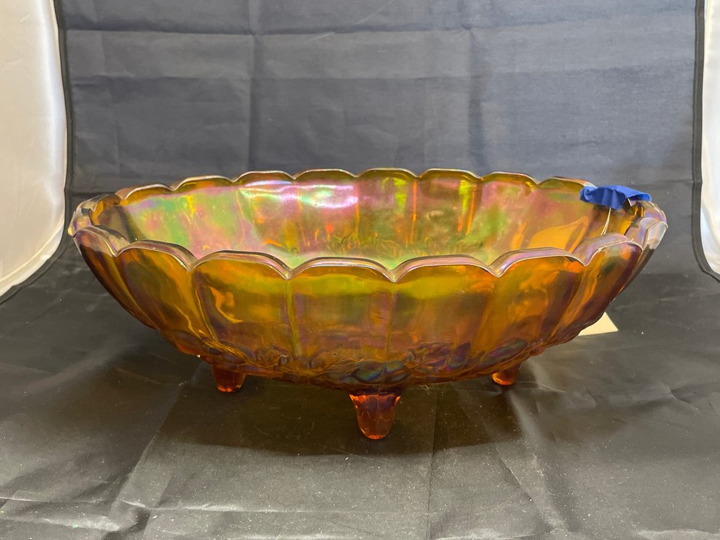 Carnival Glass Fruit Bowl