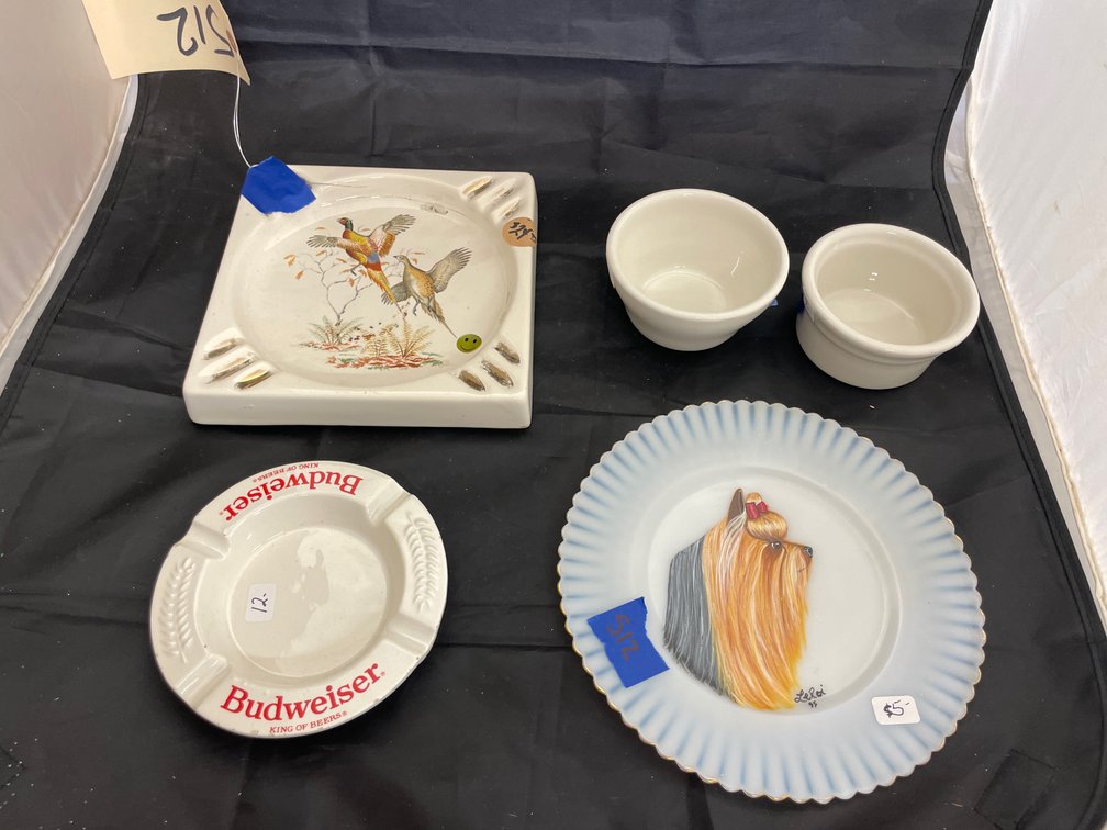 Ash Trays - Ramikens - Painted Plate