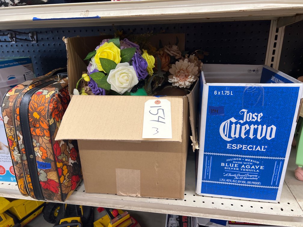 3 Pcs - Box of Assorted Books - Faux Flowers & Vases -