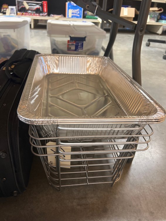 4 - Wire Foil Pan Racks & 3 Foil Pans