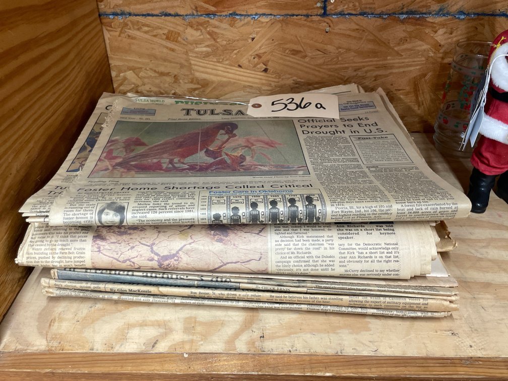 Stack of Vintage Newspapers
