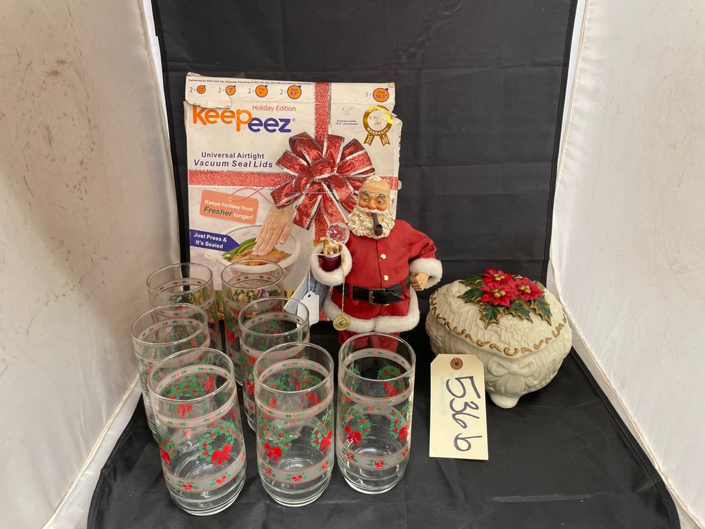 Santa Figurine - Holiday Tumblers - Candy Dish - Vacuum Seal