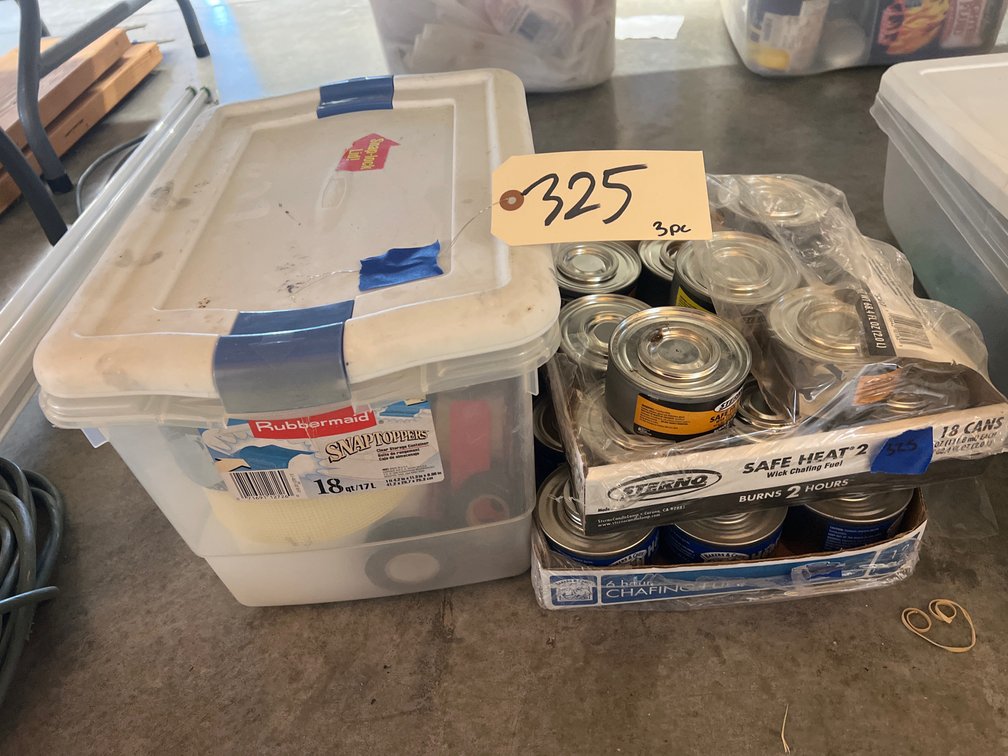 3 Pcs - 2 Cases Safe Heat Sterno & Assorted Tape