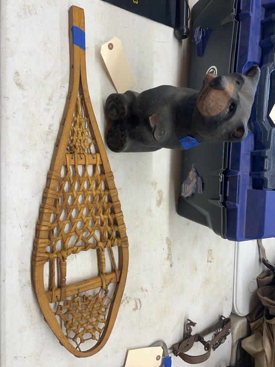 Shoe  & Wood Carved Bear