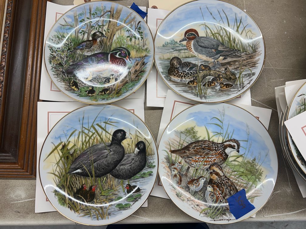4 Pcs - Game Birds of the South Decorative Plates