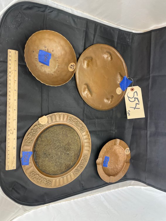 Copper Ash Tray - Bowl & Trivets
