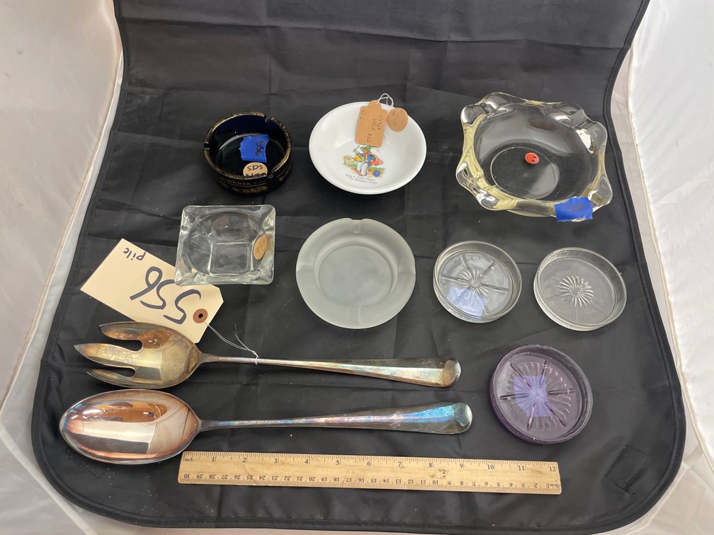Assorted Ash Trays - Furniture Coasters - Serving Spoons
