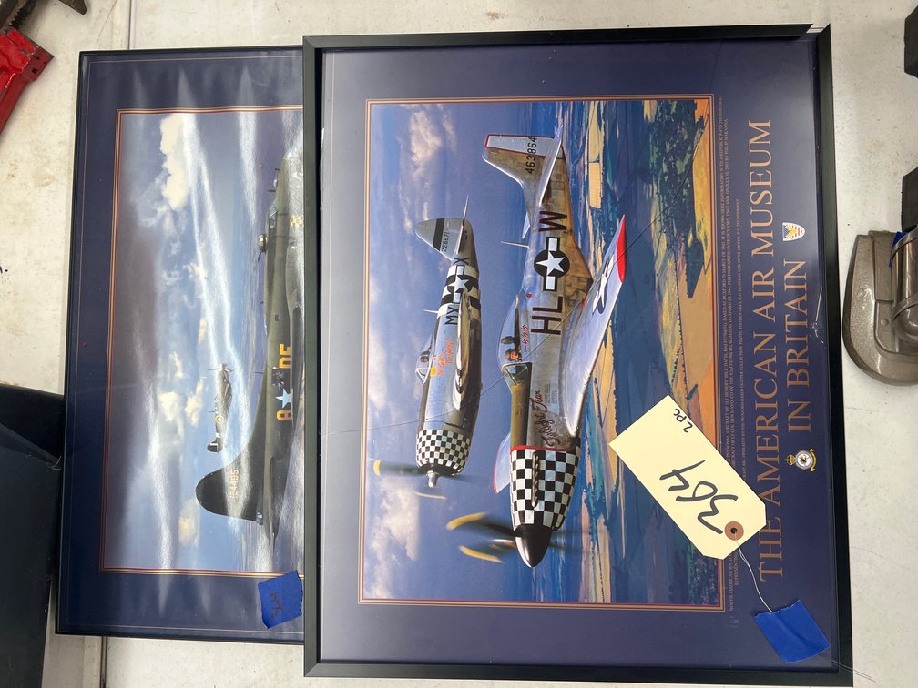 2 - Framed American Air Museum/Britain Posters 20"x16"