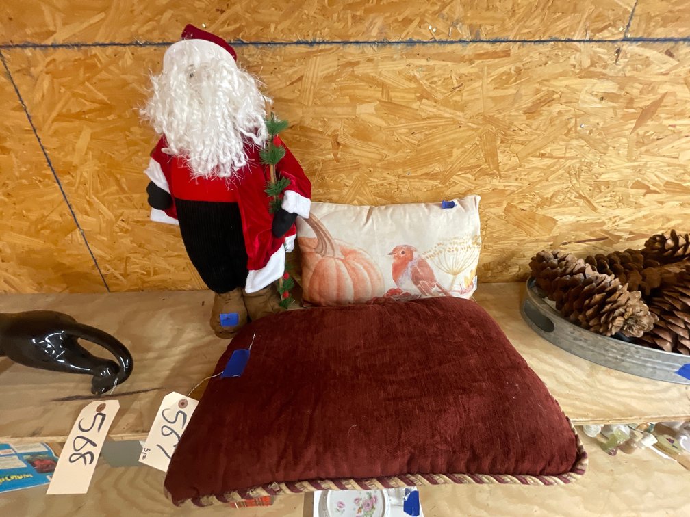Santa Figure & Throw Pillows