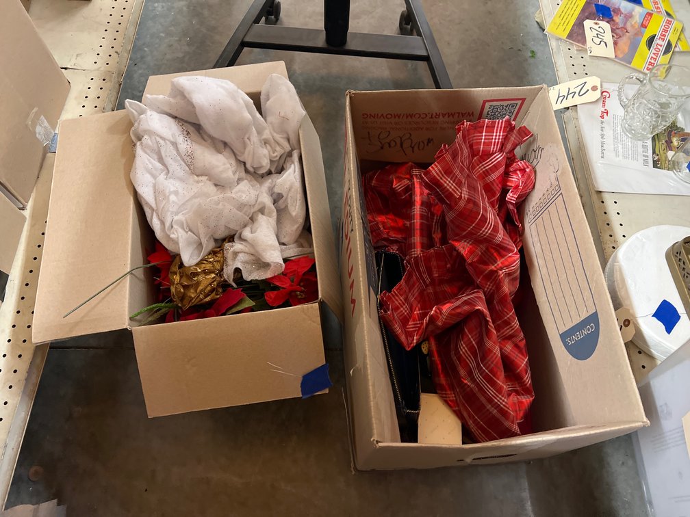 2 Boxes Assorted Holiday Decor