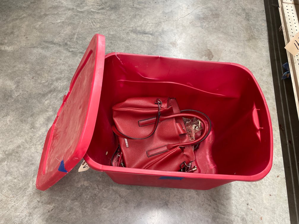 Christian Sirano Bag - Purse in Plastic Bin w/Lid