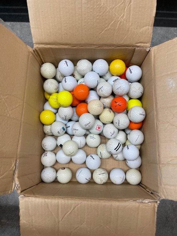 Box of Assorted Golf Balls