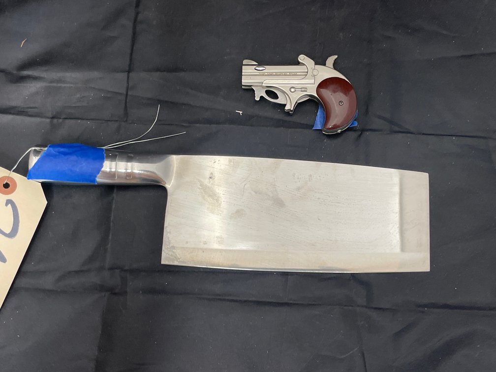 Stainless Steel Cleaver & Derringer Pocket Knife