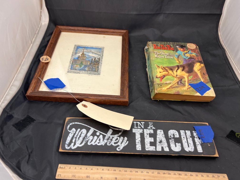 Hardback Rin Tin Tin Book - Wooden Sign & Numbered Print