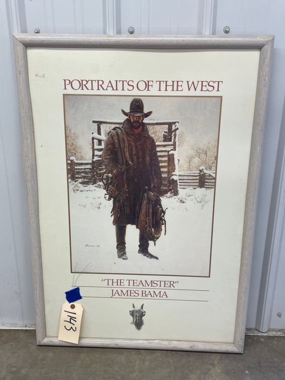 Framed Matted Print  "The Teamster" by James Bama