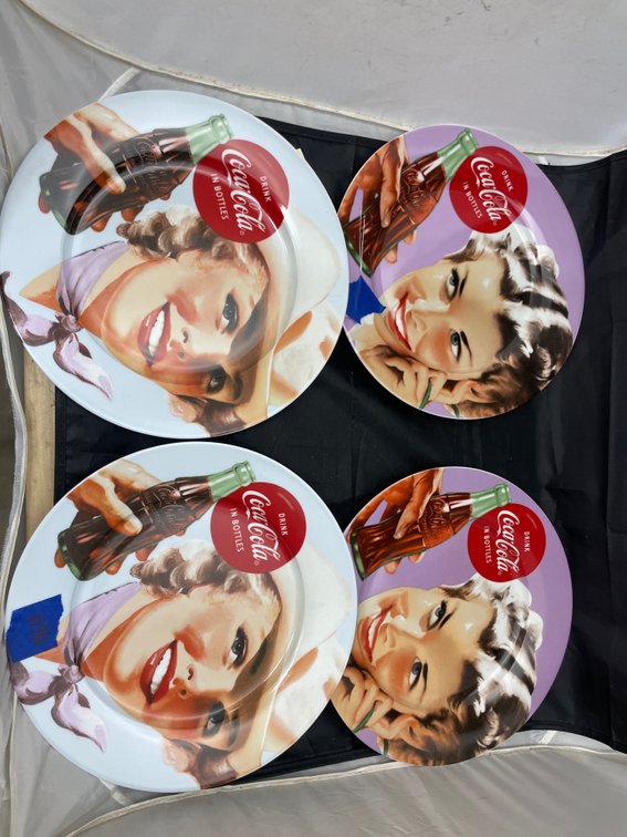 4 Pcs- Coca Cola Decorative Plates