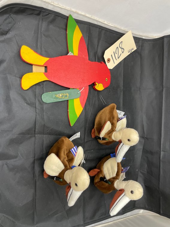4 Pcs - Coca Cola Plush Birds - Wooden Bird